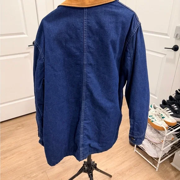 Vintage Big Smith Denim Chore Jacket Quilted Lined Made in USA Mens 50 XL - Picture 10 of 14